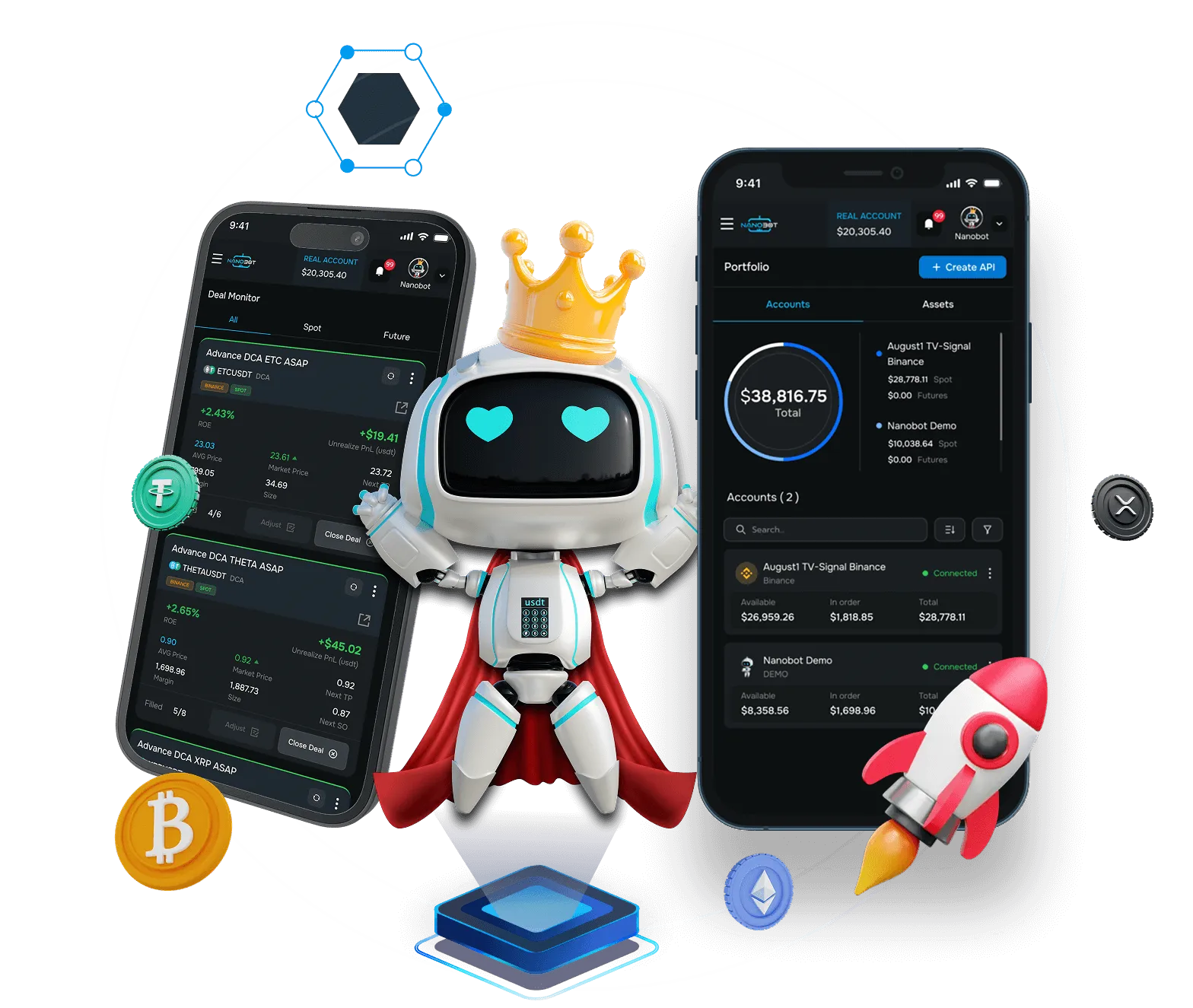 แอป Nanobot แพลตฟอร์มบอทเทรดคริปโตอัตโนมัติ